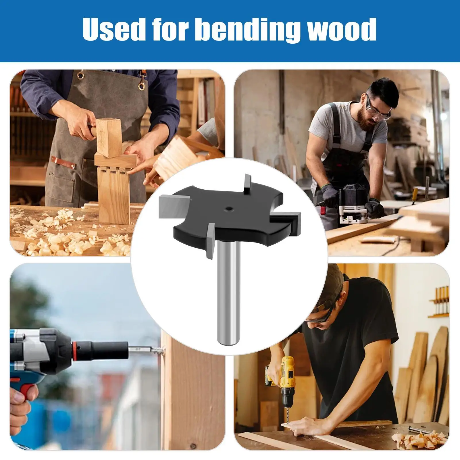 Flattening Router Bit 1/4 Inch Shank Wood Milling Cutter 4 Flutes Wood Planing Bit For Spoilboard Surfacing Cutting Slotting view 4