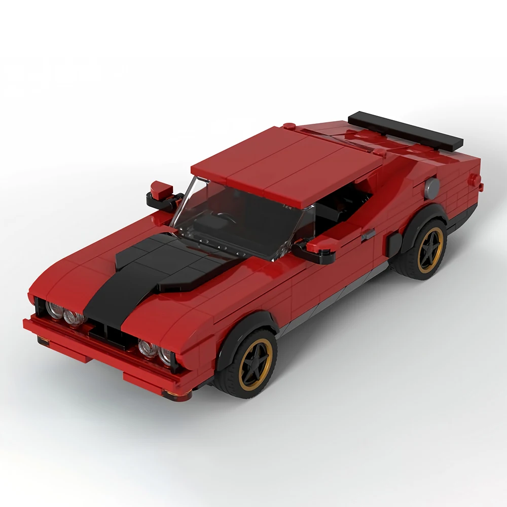 Новая скорость MOC ​ ​ Гоночная серия 1973: Модель масл-кара XB, конструктор из строительных блоков, игрушка для сборки модульного автомобиля своими руками, коллекционный подарок на день рождения.