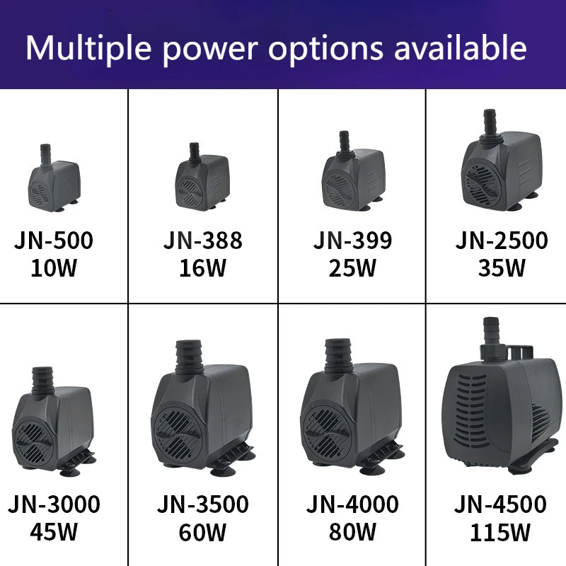 220V European Standard Aquarium Water Circulation Pump, High Flow Rate, Multifunctional Fountain Submersible Pump
