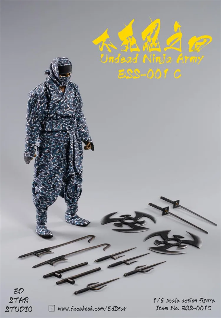 EdStar ESS-001 1/6 Sammeln Camouflage Undead Ninja Armee 12 zoll Soldat Action Figur Modell Spielzeug für Fans Urlaub geschenke