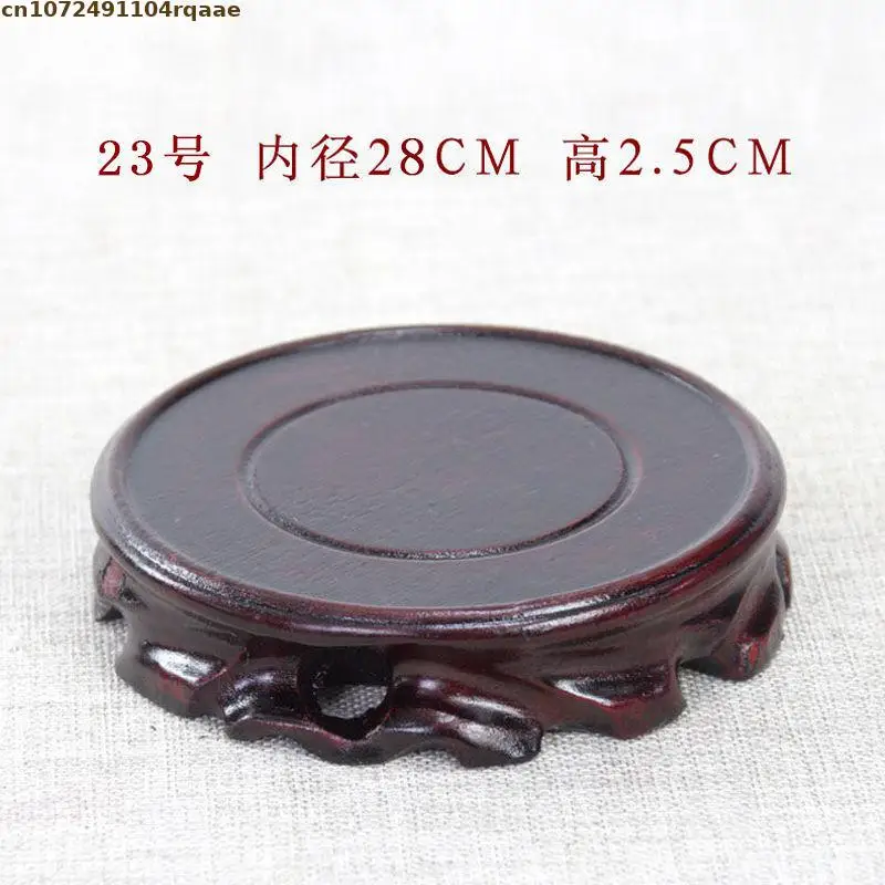 Round Wooden Display Stand, Simple Base for Vase, Teapot, Buddha Statue, Stone, Bonsai, Flower Pot, Desktop Decorative Holder