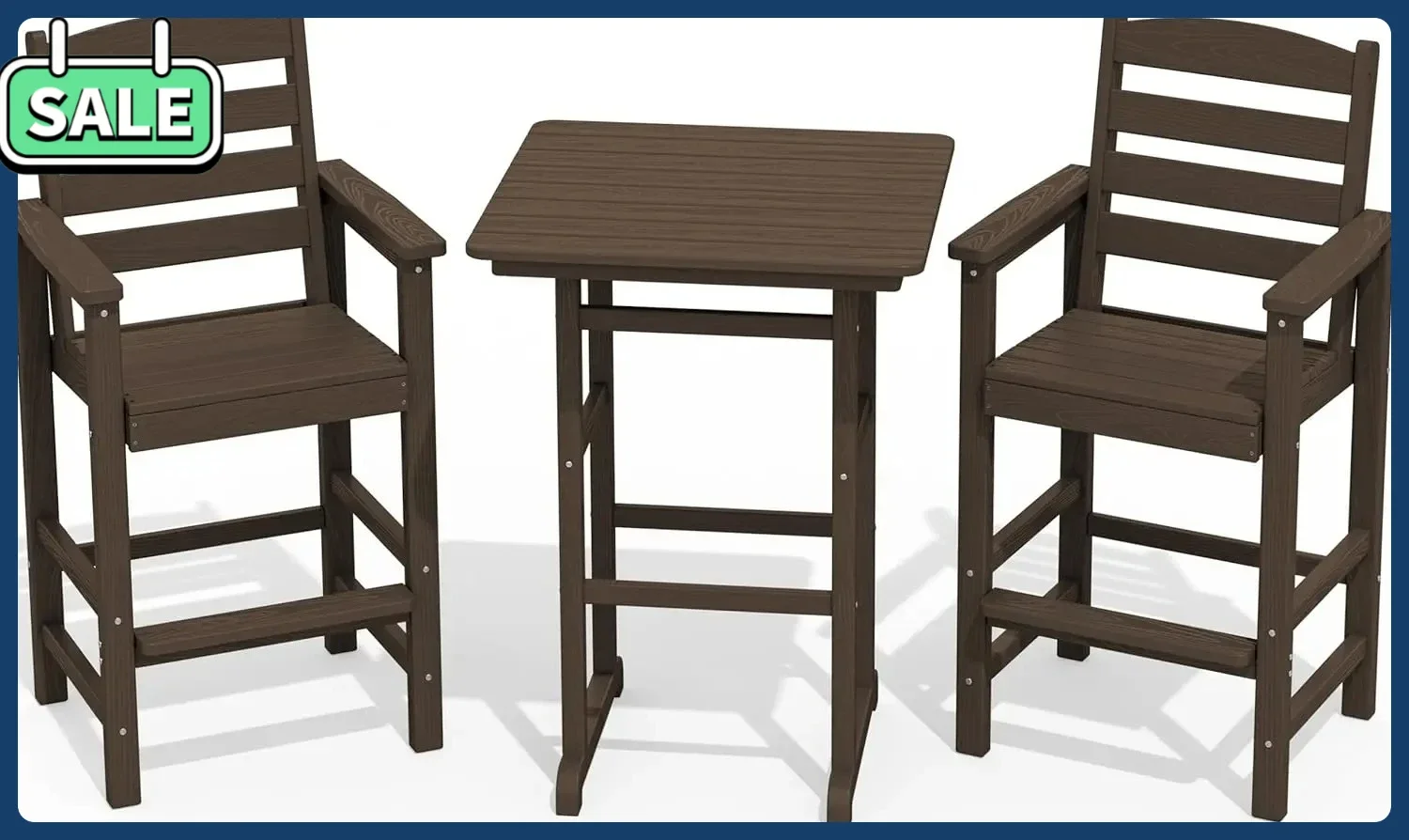 

Популярные балконные стулья и стол Адирондак, набор из 3 предметов, большие барные стулья Адирондак, набор из 2 стульев и барного стола, Outdo