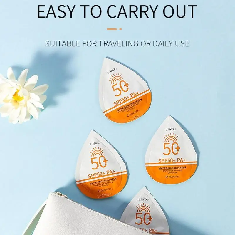 كريم وقاية من الشمس صغير 2 جرام بحجم مناسب للسفر SPF50 + PA + واقيات شمسية للوجه للتحكم في زيت الشاطئ برايمر رطوبة سطع #5