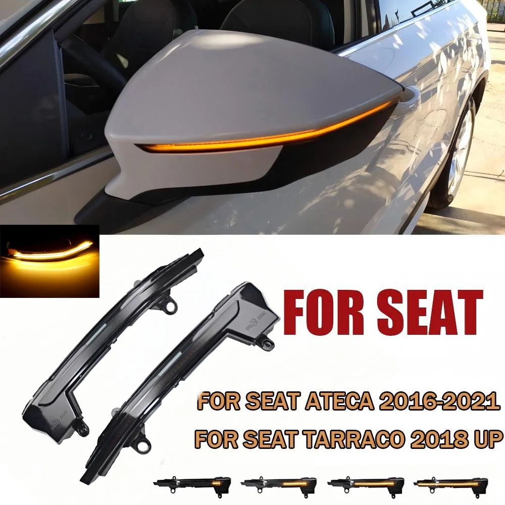 

2 шт. Динамический светодиодный мигалка последовательного световой индикатор поворота аксессуары для Seat Ateca Cupra 5D 2016 2017 2018-2021 FR Xcellence