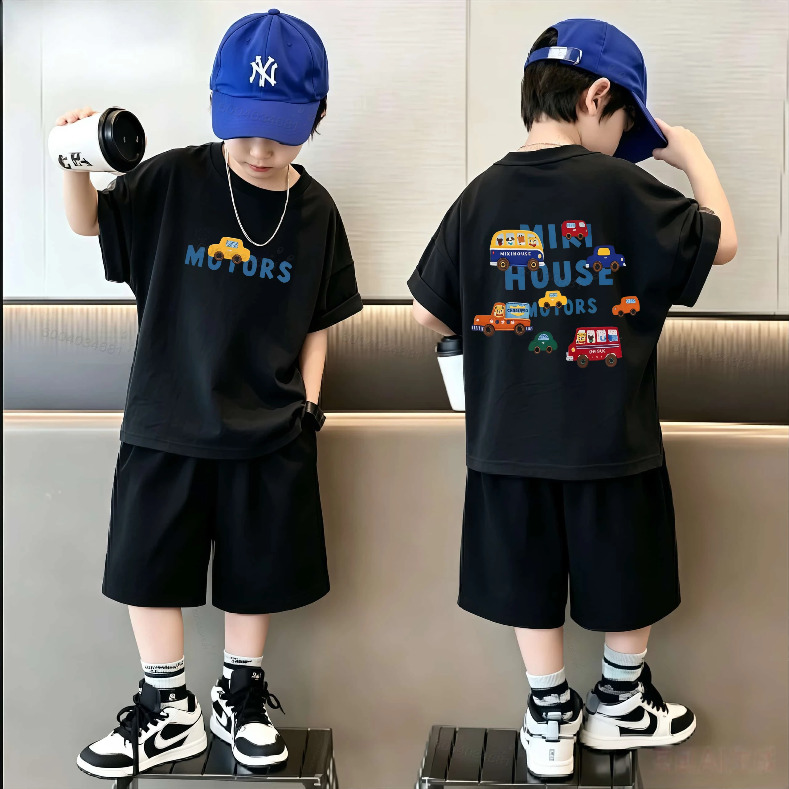 Classic children's comfortable and breathable 100% pure cotton T-shirt, high-quality and soft top for boys and girls