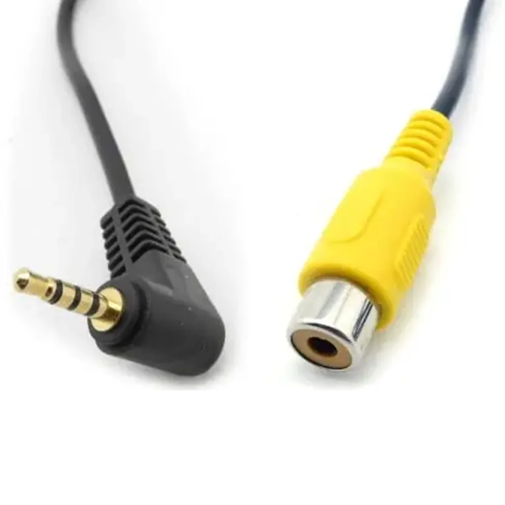 Gold Plated AV-in Aux 2.5mm TRRS Male Plug to RCA Female Audio Adapter Converter Cord 0.2m, for GPS Tablet Dash Cam DVR Backup