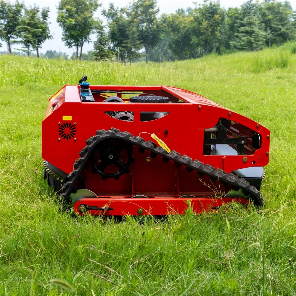 Wide Cut 1000mm Crawler Trimmer 40° Max Climb Angle 24V Power System Wireless Mower for Municipal Slope