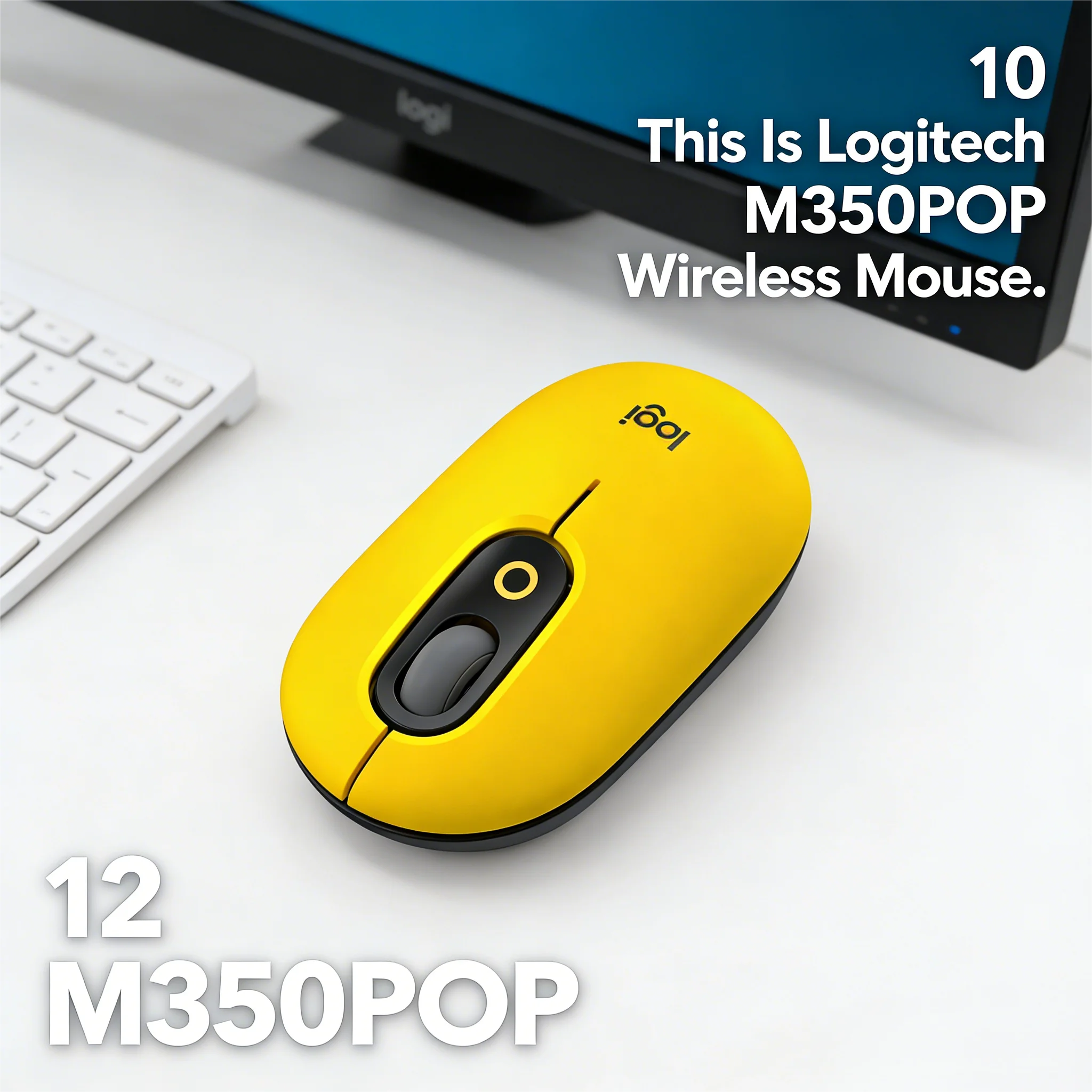 

Logitech M305POP Efficient Wireless Mouse One Tap Device Switch