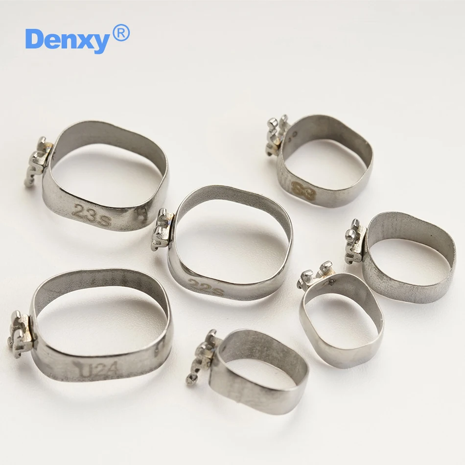 Denxy 5 Sets/Lot Dental-Prämolarenbänder mit Roth-Bracket 1-24 # Orthodontisches Prämolarenband, vorgeschweißt mit Klammern, Zahnarztmaterialien – Detail 11