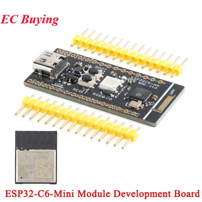 ESP32-C6-MiNi 開発ボード ESP32 ESP32C6 最小システムコアボード RISC-V Espressif IoT WiFi6 Bluetooth Zigbee 4MB フラッシュ
