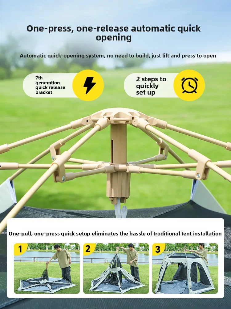 

Outdoor Camping Overnight Camping, Full Set of Gear, Rainstorm Proof Folding Portable