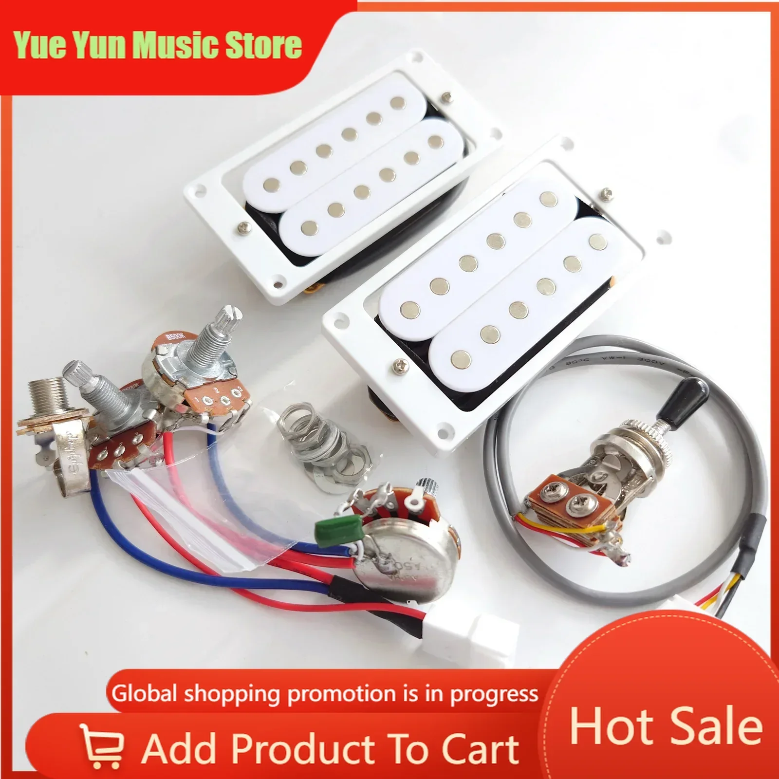 

Звукосниматели для гитарного хамбакера 4C, набор звукоснимателей для грифа и бриджа, белый 4C для LP, запасные части для электрогитар