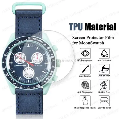 HD TPU Hydrogel Protective Film Screen Protector for Omega for Swatch for MoonSwatch Soft Clear Scratch Proof Not Glass 10PCS