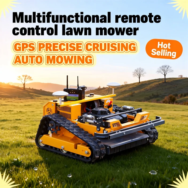 

Customized Tracked Robot Zero Rotation Lawn Mower - GPS Smart Self-Propelled Remote Control with Rubber Tracks