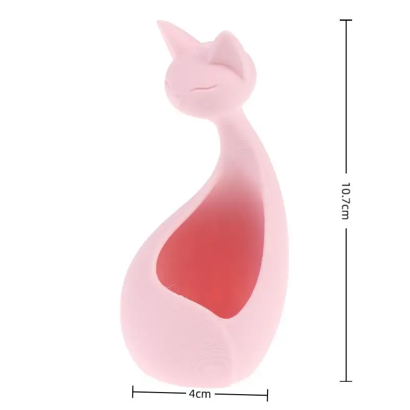 Unique Nordic Minimalist Cat Shaped Planter 3D Printed Decorative Flower Pot