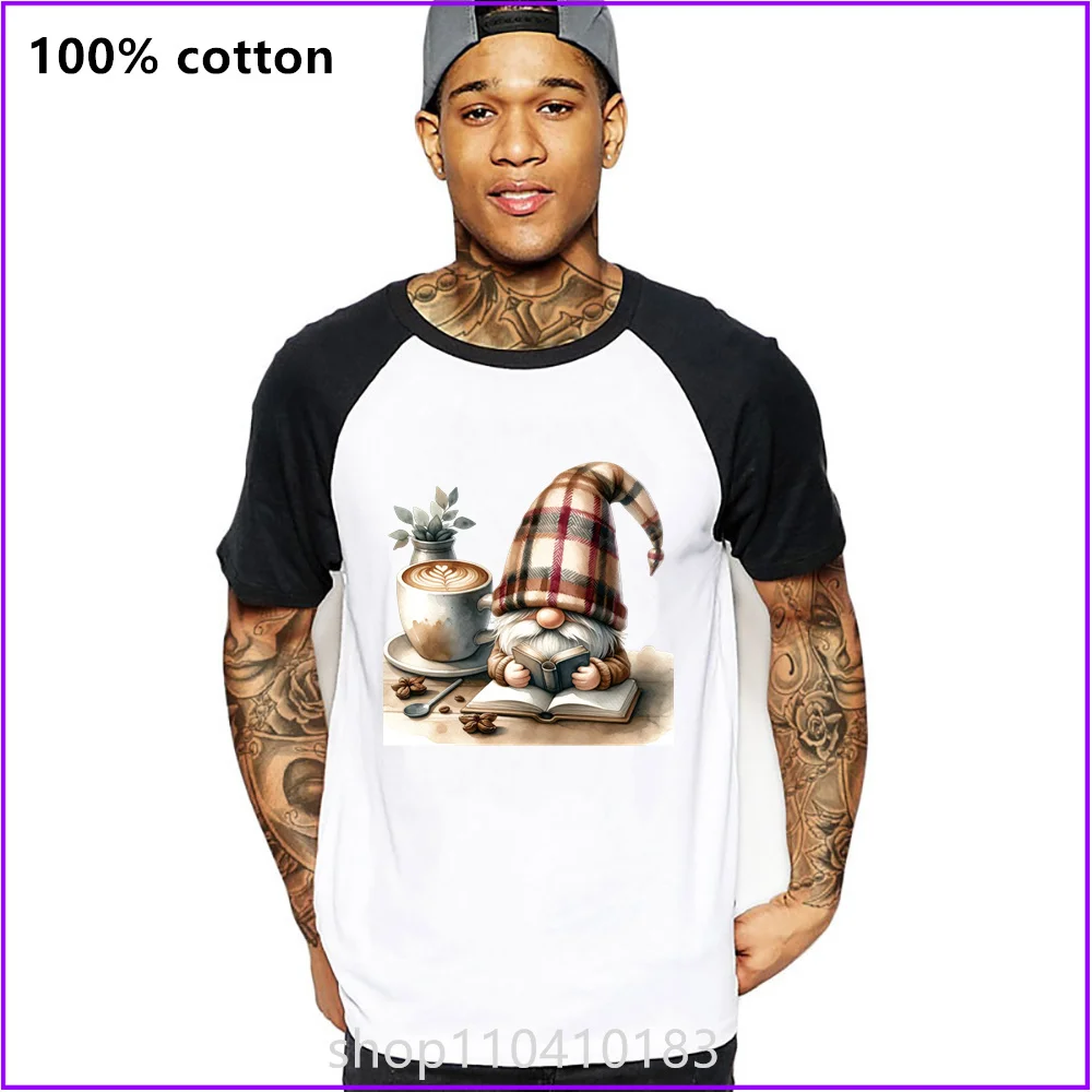 Coffee Lover Gnome Book Sja862 T Shirts For Men'S Women Tshirt T-Shirt Clothing Oversized Manufacturers Custom Sports Short Clot