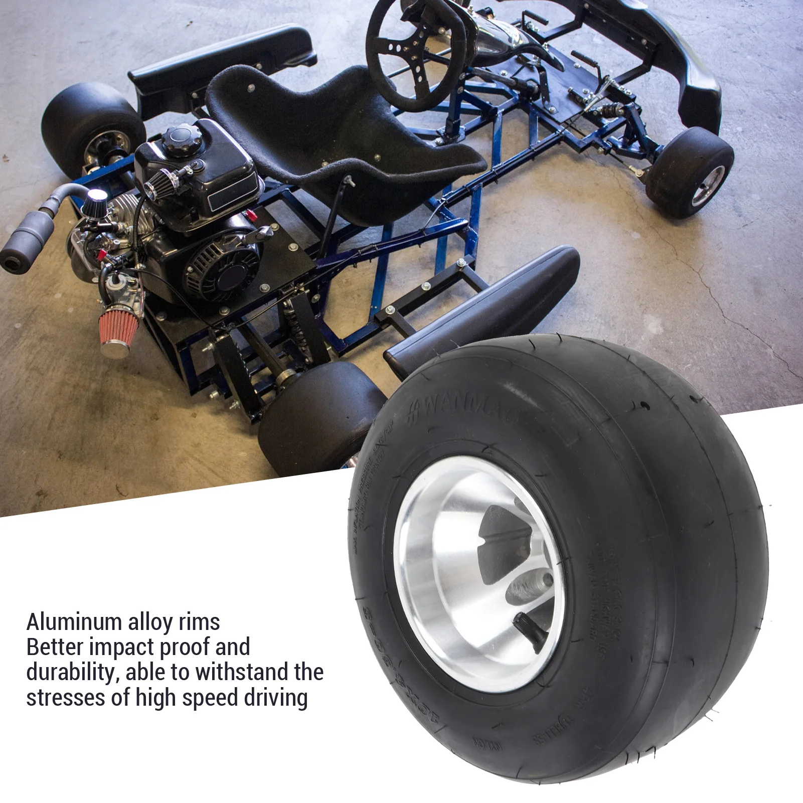 

ATV Tire Puncture Proof Wearproof 10x4.50-5 Wheel Tyre Long Lasting Enhanced Stability for Cart for Drift Trike