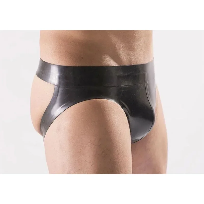 

Handmade Men's Black Latex Rubber Underpants Briefs Underwear Pouch Customize