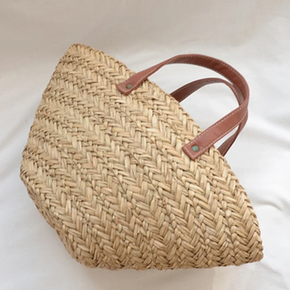 Bohemian Straw Rattan Bags for Women Designer Woven Bag Travel Basket Handbags and Purses Beach Shoulder Bag Tote Shopper Bags