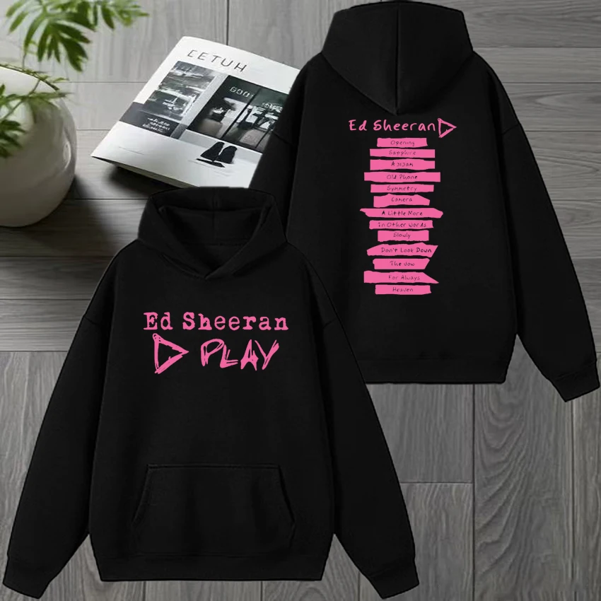 

Hot Singer Ed Sheeran world Tour 2025 Double Sided printed Hoodie Men women vintage Fleece Sweatshirt Unisex Casual streetwear