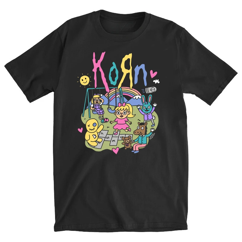 Slipknot Metallica KORN Heavy Metal Rock Cartoon Edition Band T