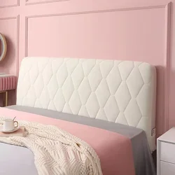 Couvre-tête de lit matelassé en molleton de corail doux, housse de protection de tête de lit en velours épais, tout compris, couleur unie, rose