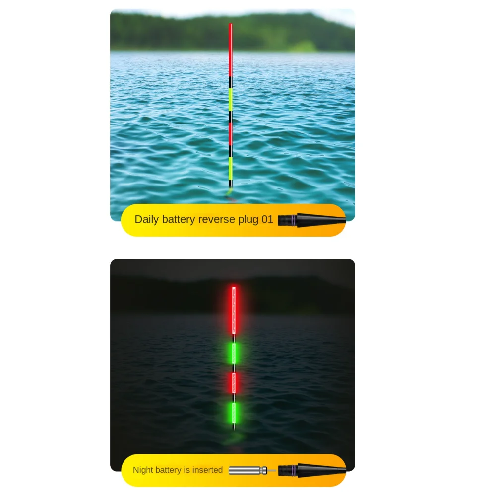 High Quality Indicator Electronic Fishing float Buoy Strike Slip Drift Tube Rock fishing Floats 6 Light Bobbers Long Tail