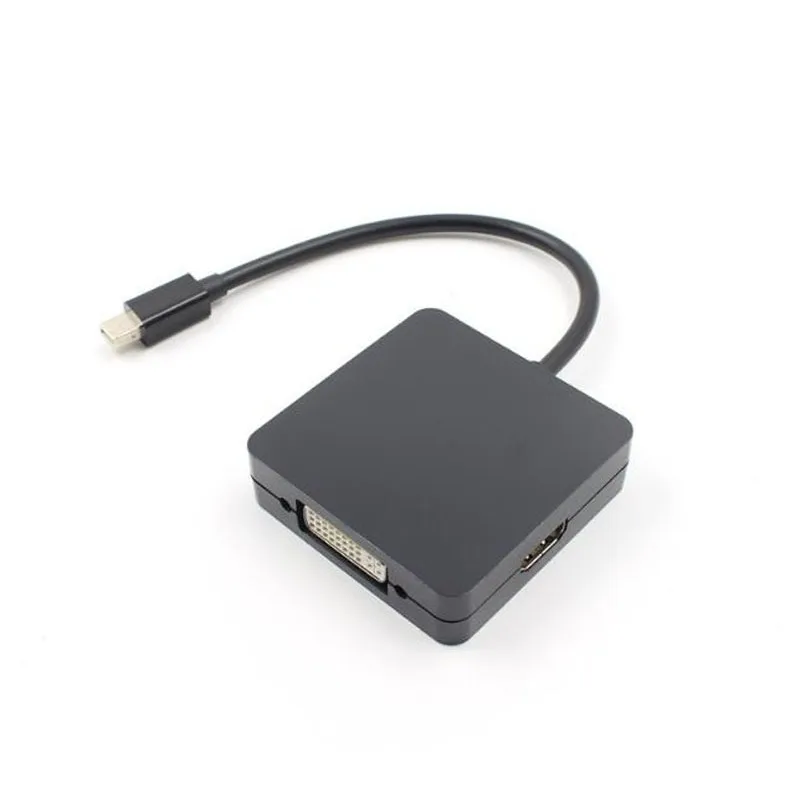Mini DP 3 in 1 DisplayPort Thunderbolt to HDMI-compatible /DVI/VGA Display Port 3IN1 Cable Adapter for iMac Mac MacBook Pro Air
