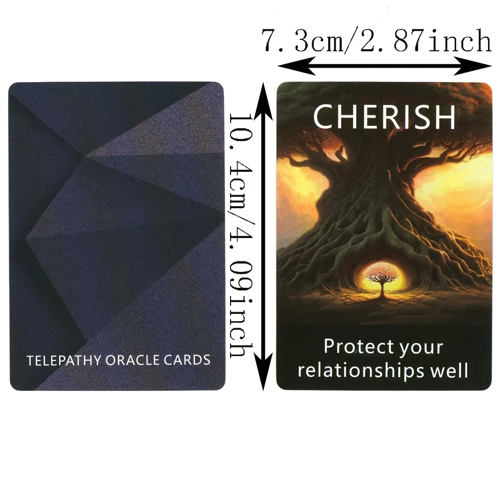 56 Card Telepathy Oracle Cards, for Clarity and Divination, with a Meaningful English Version, Designed for Meditation and Spiri