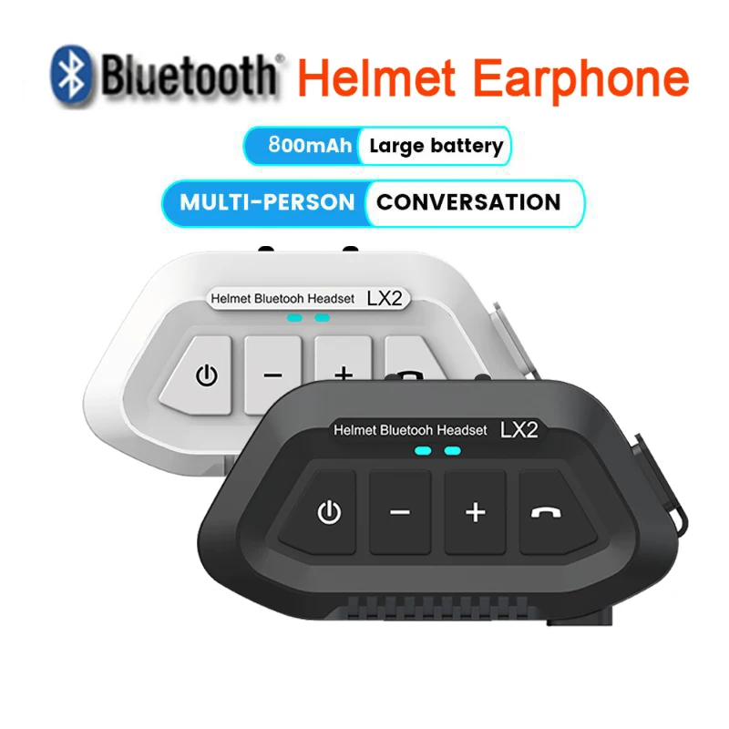 

BT5.0 LX2 Motorcycle Bluetooth Headset Wireless Half Full Helmet Headset Handsfree Call moto Waterproof Music Earphone Boxed