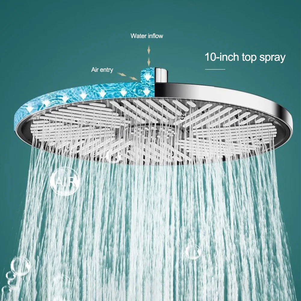 

10 Inch Rain Shower Head High Pressure Rainfall Waterfall Detachable Bathroom Shower Accessories Showers Hose With Connector