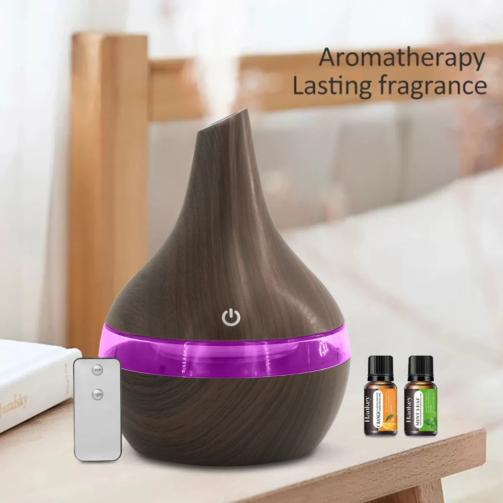 Smart Aromatherapy Humidifier with 7 Mood Lights & Remote - 300ml Large Capacity Diffuser With Silent Night Mode for Home/Office