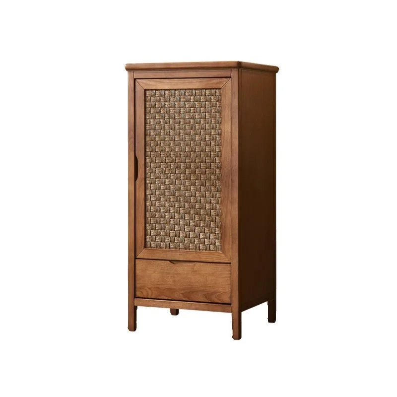 Nordic rattan solid wood log color living room high and low lockers Inn B & B Japanese-style small apartment combination set