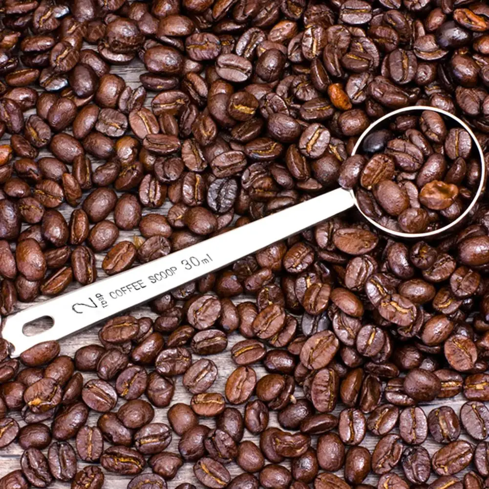 Kitchen Gadget Dual Unit Conversion Measuring Spoon Long Handle Stainless Steel Measuring Spoon Set for Coffee for Cooking