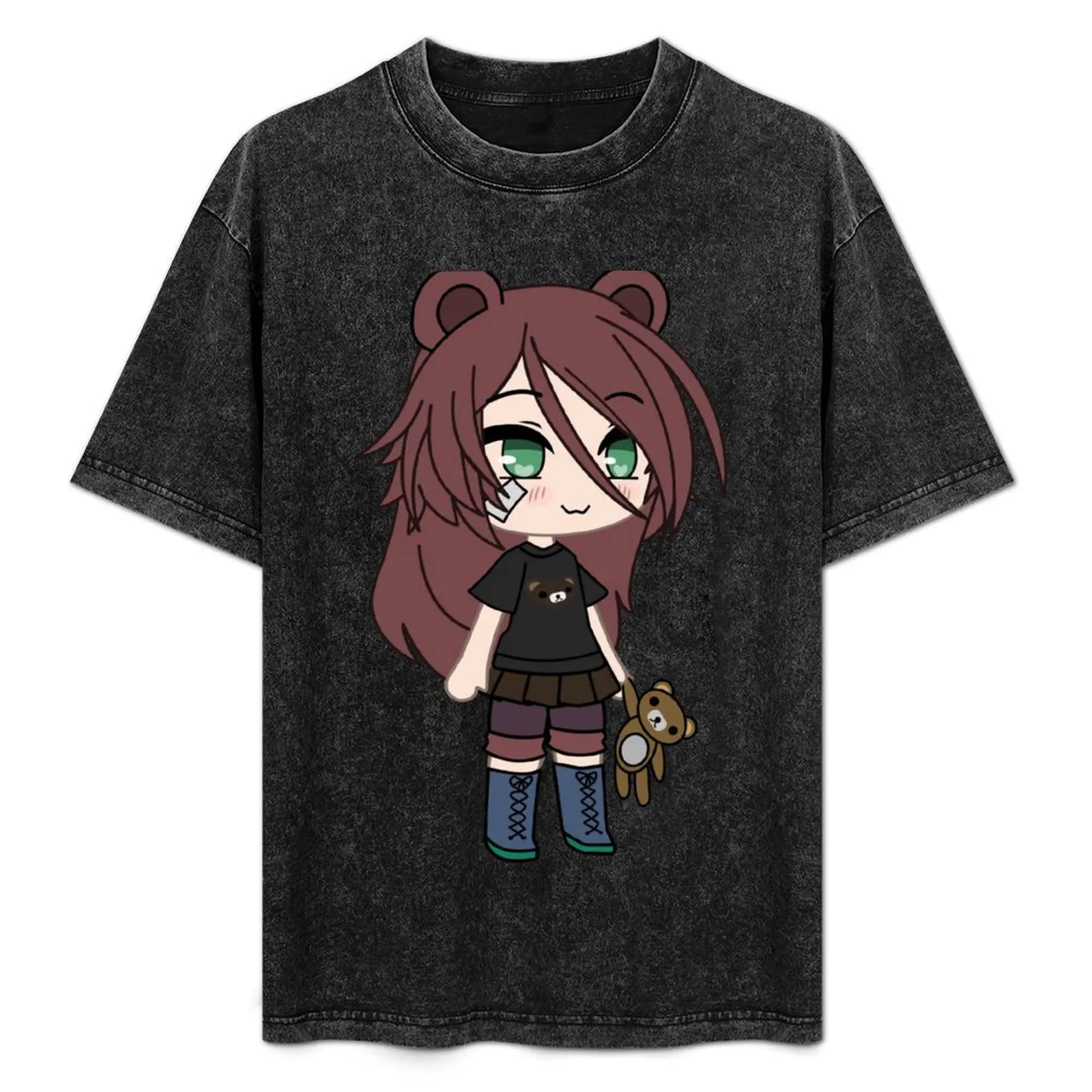 Gacha Life series - Magical Bear Girl Kaya T-Shirt blue archive baggy shirts men t shirt