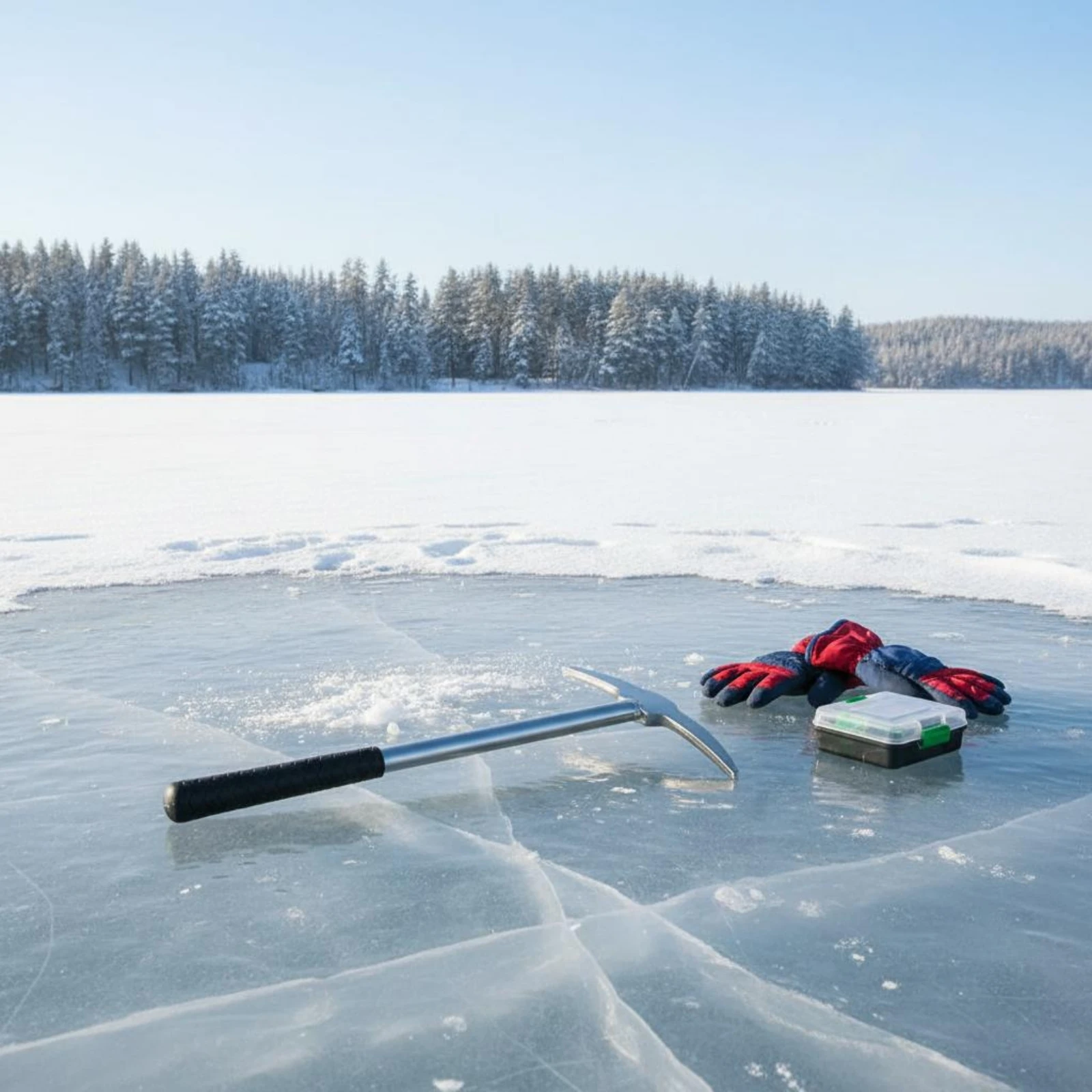 Winter Fishing Ice Ice Breaker Blade Stainless Steel Ice Pickaxe for Anglers