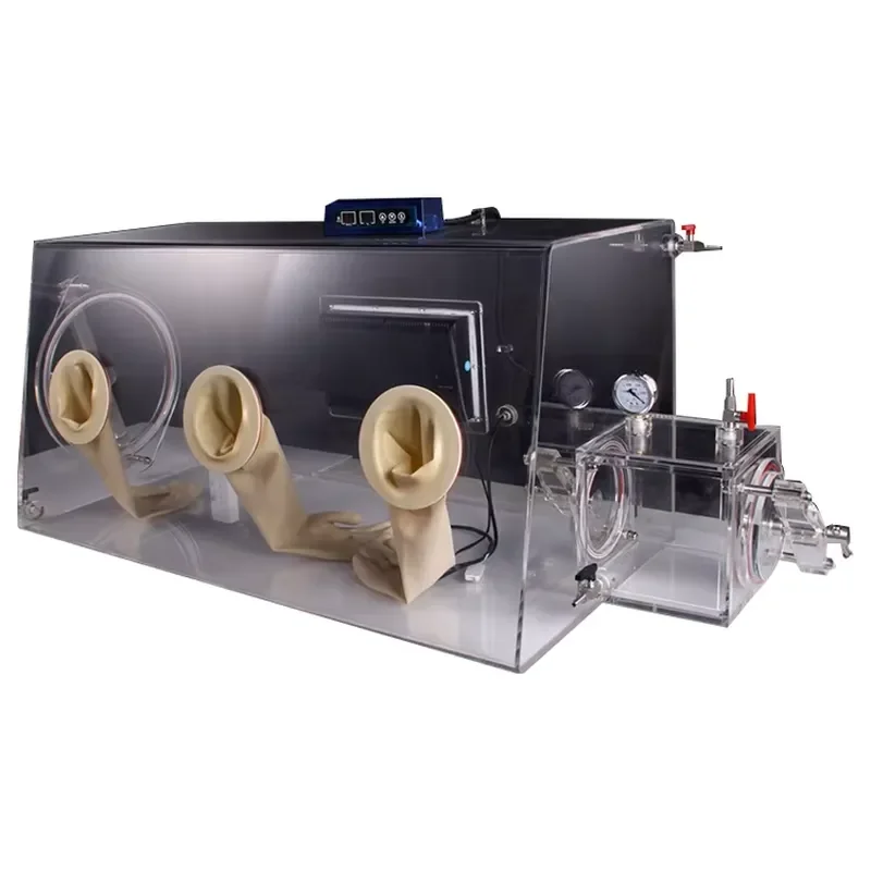 For Benchtop Oxygen Water Control Isolation Transparent Acrylic Vacuum Chamber Glove Box for Chemical Testing in University