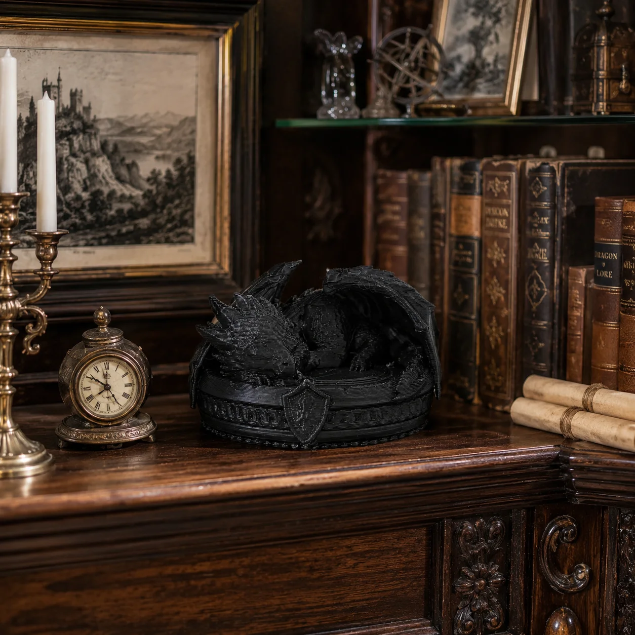 Mini Sleeping Dragon Figurine, A Decorative Item for Tabletop and Bookshelf Scenes, A Collectible for Miniature Enthusiasts
