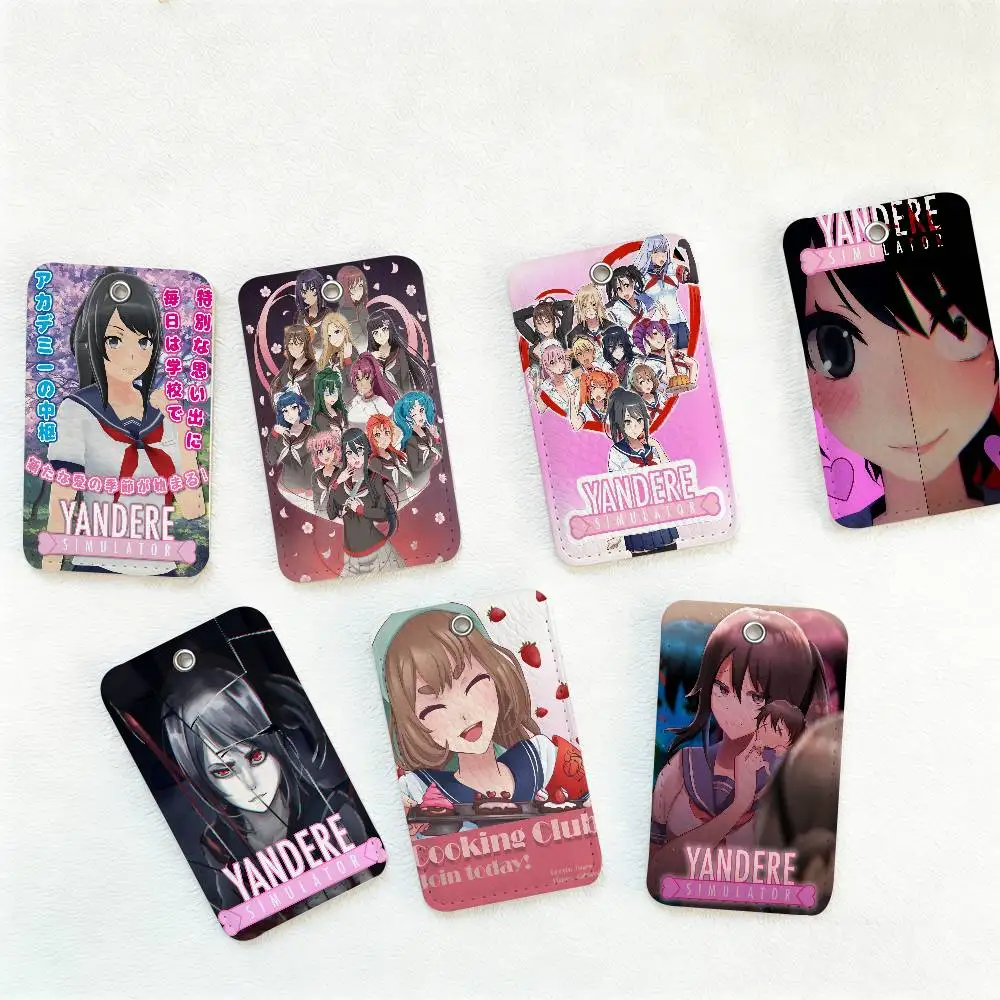Game Yandere Simulator Personalised Holder Suitable for Bank card,Subway, Bus Card Wallet Card Case Badge Holder Keychain