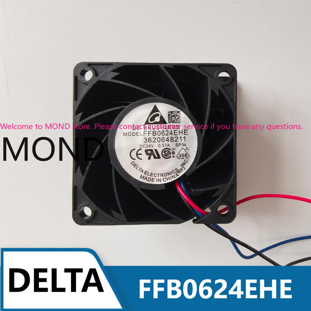 FFB0624EHE Delta Server Cooling Fan DC 24V 6CM 6038 0.57A 60*60*38mm