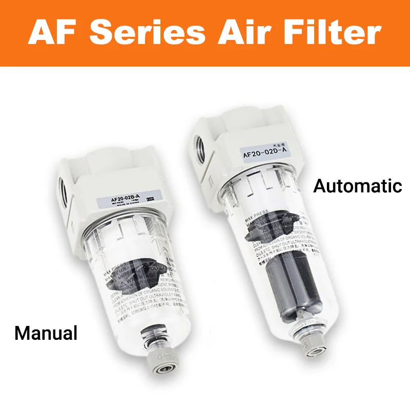 

SMC Type AF Series Pneumatic Air Filter AF20 AF30 Compressed Air Oil-Water Separator AF40 AF50 for Air Compressor