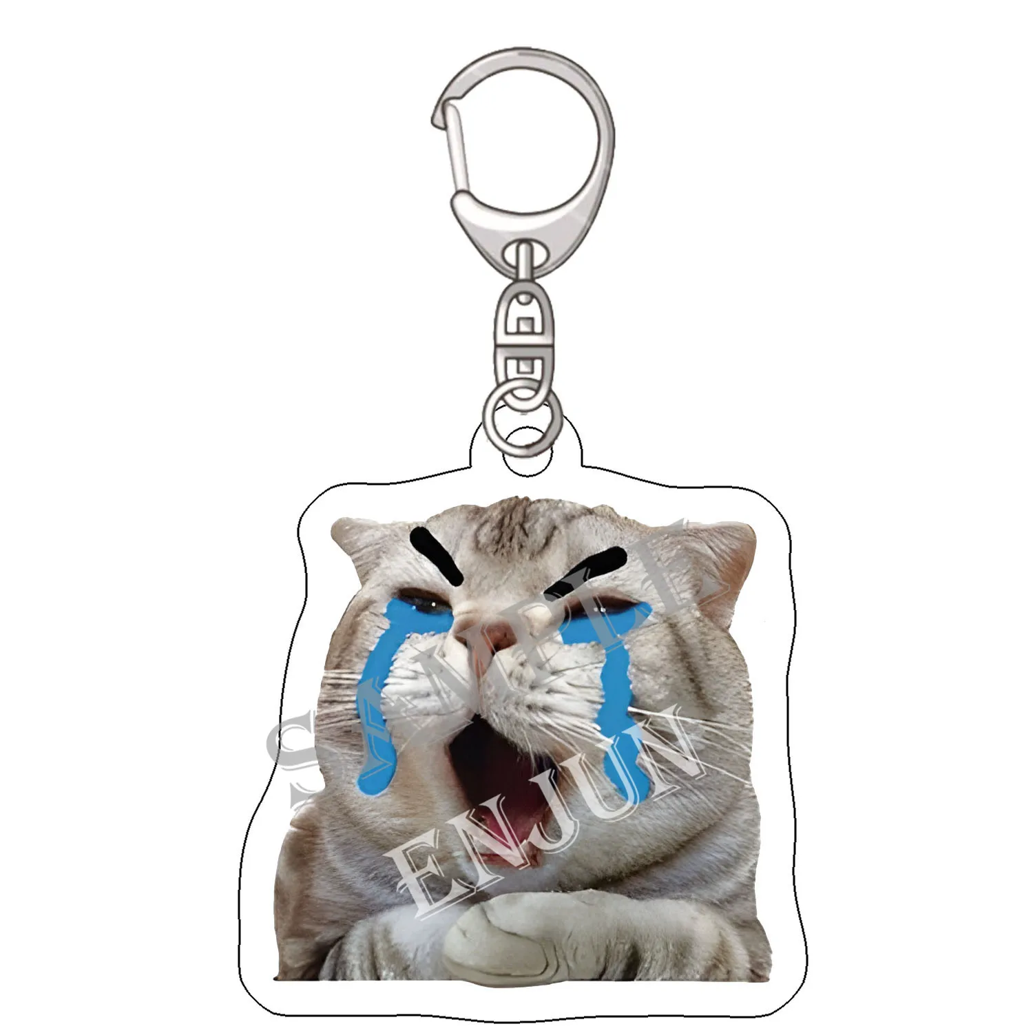 Kawaii Adorable Cat Keychain Acrylic Animal Key Holder For Friends Rodent Lover Birthday Jewelry Bag Pendant Gift Bag Charms