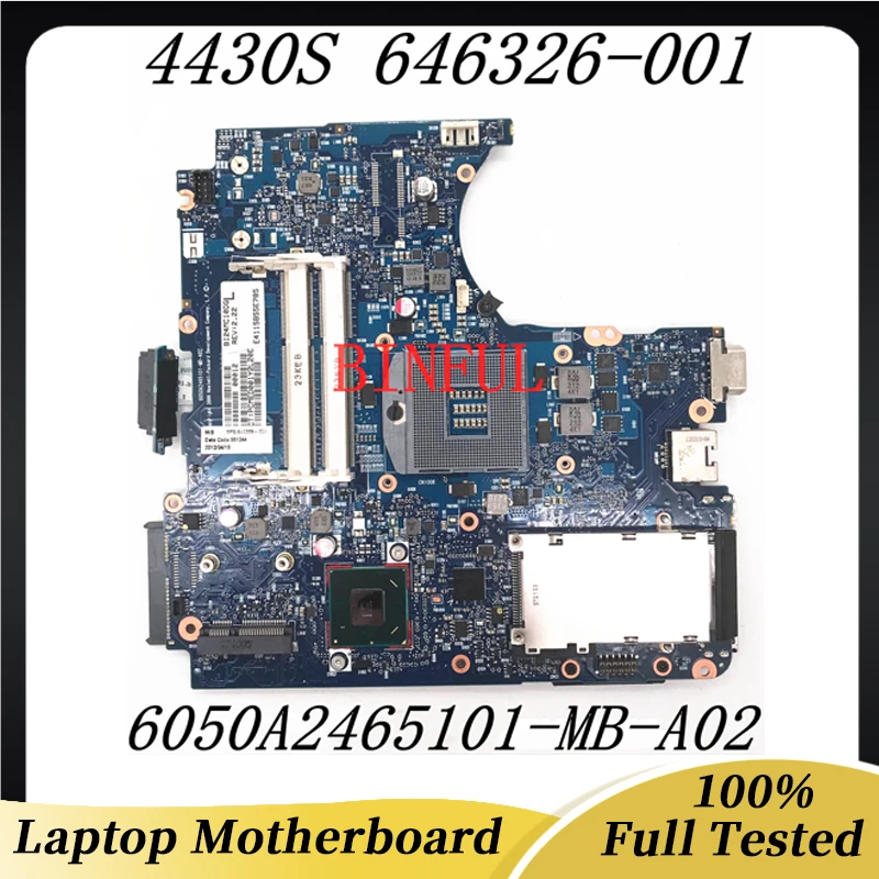 

Материнская плата 646326-001 646326-601 для ноутбука HP ProBook 4430S 4330S, материнская плата 6050A2465101-MB-A02 HM65 100%, хорошо работает