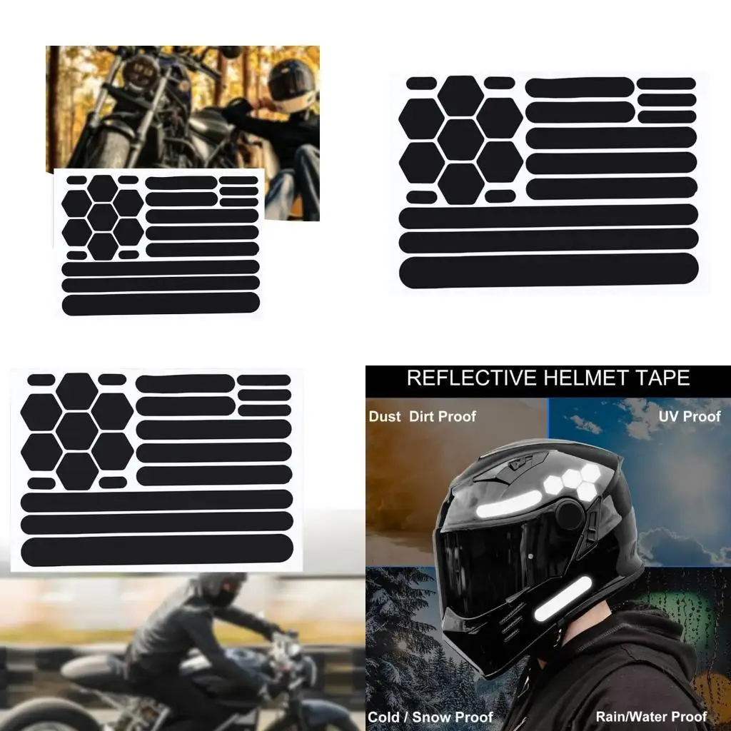 F1CF Reflective Sticker For Motorcycle And Scooter Helmets Providing Low Light Safety