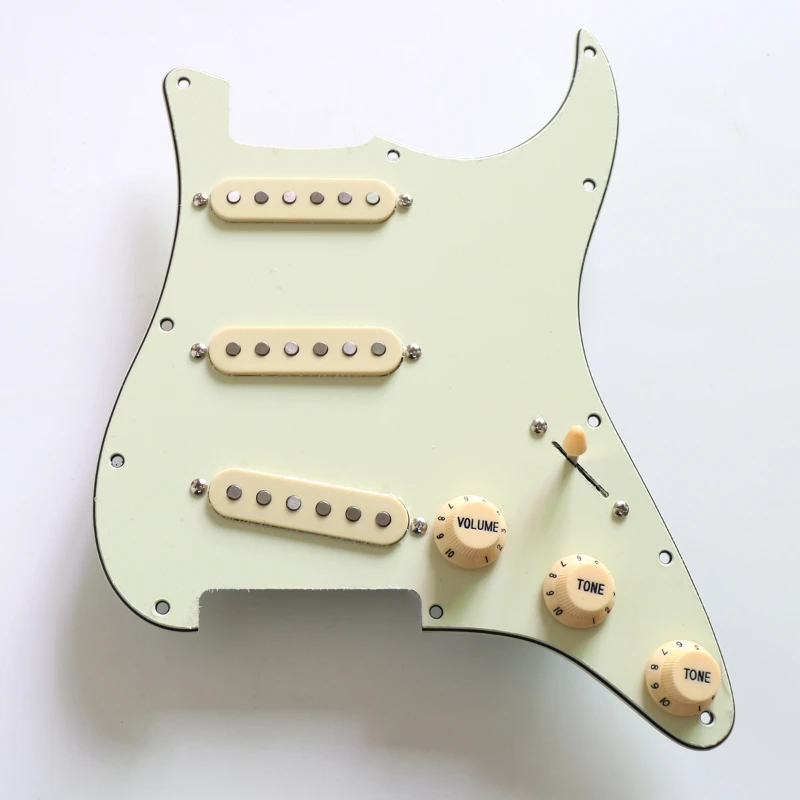 Flatwork pickup DS55 Prewired Mint Green Guitar pickguard Loaded for quality handmade guitar building kits