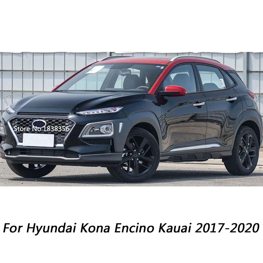 Car Styling ABS/Stainless Steel Rear Door Tailgate Frame Plate Trim Lamp Trunk For Hyundai Kona Encino Kauai 2017 2018 2019 2020