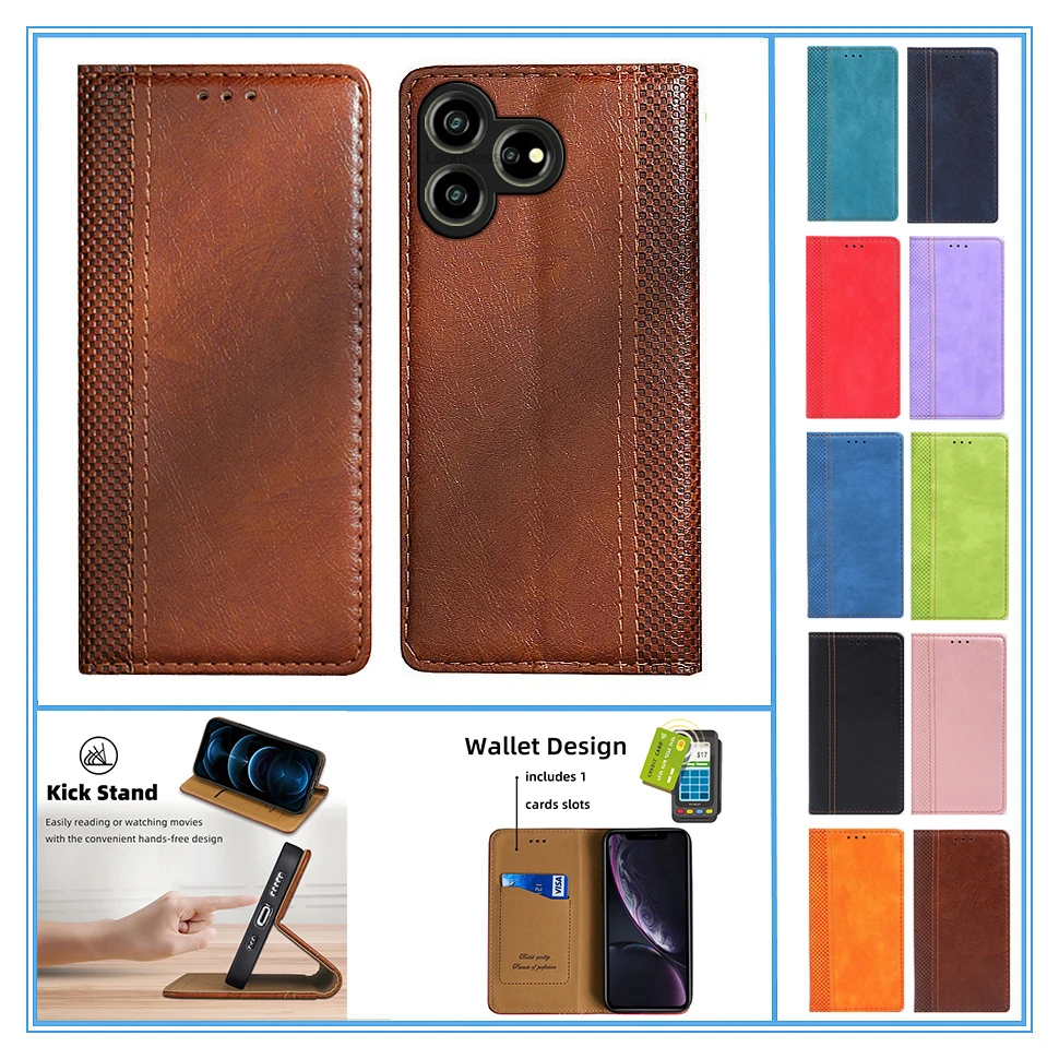 Capa protetora para celular ZTE Blade V50 Design Global, tipo livro, com design Blade V50, para ZTE V50 Design 5G 4G.