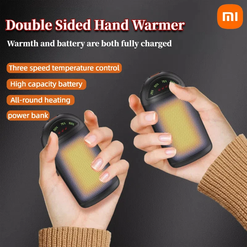 Xiaomi Portable 3 In 1 Hand Warmer Power Bank Flashlight USB Charging LED Digital Display Double Sided Heating Hand Warmer