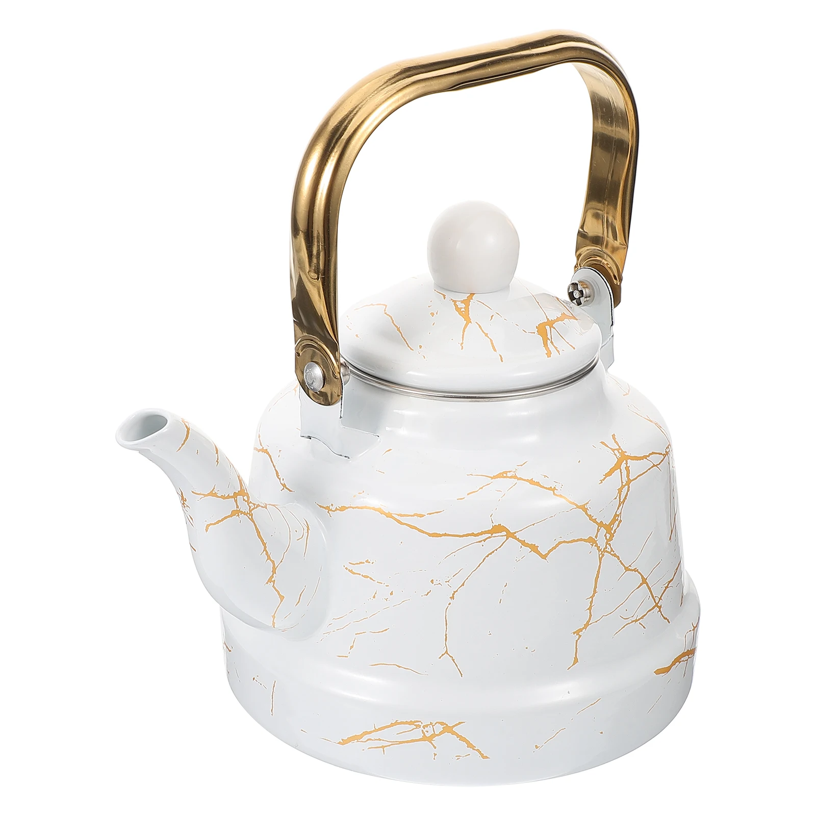 

Marbled Pear-shaped Pot Enameled Tea Kettle for Gas Stove Cute Teapot Kettles Water Hot