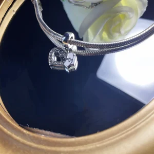 ممرضة سماعة طبية قلادة سحر الخرز للنساء، 925 فضة إسترليني، أصلي، يصلح لسوار باندورا, مجوهرات DIY, جديد أعلى 10 مبيعات زخرفة سماعة الطبيب - No8